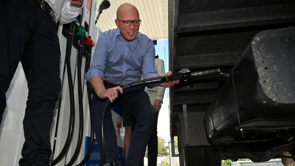 Fuel is getting cheaper, just as Peter Dutton doesn't want it to