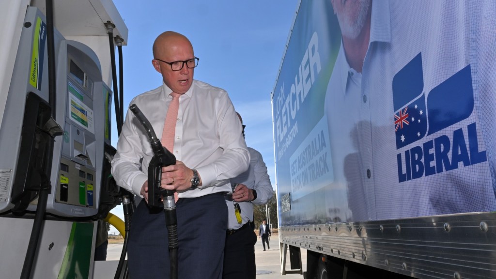 Fuel is getting cheaper, just as Peter Dutton doesn't want it to