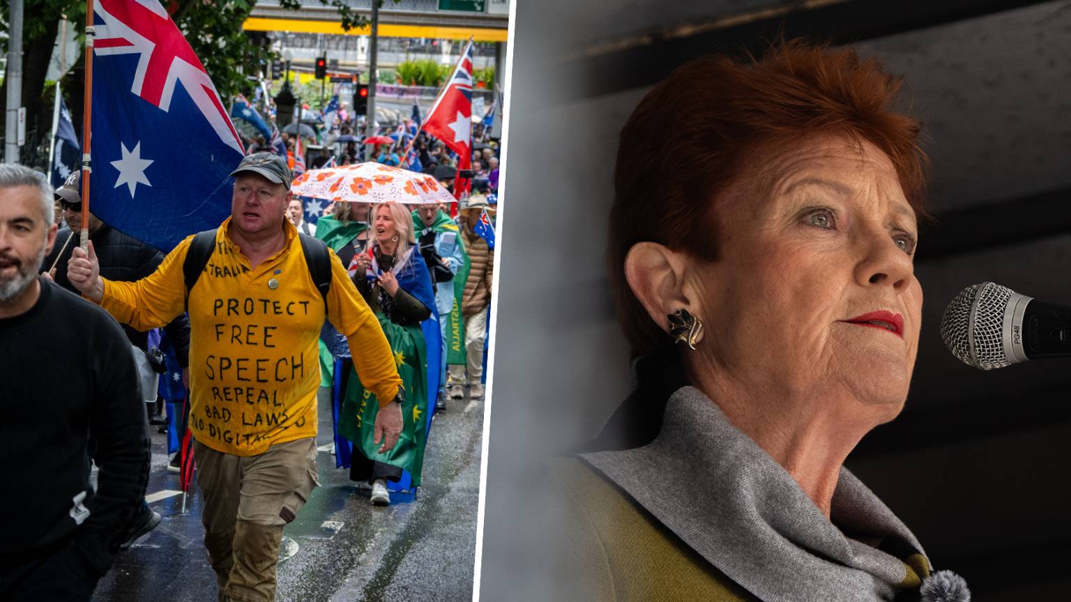 Firsts Anti In Pictures: Melbourne's anti-immigration 'Put Australia First' protest