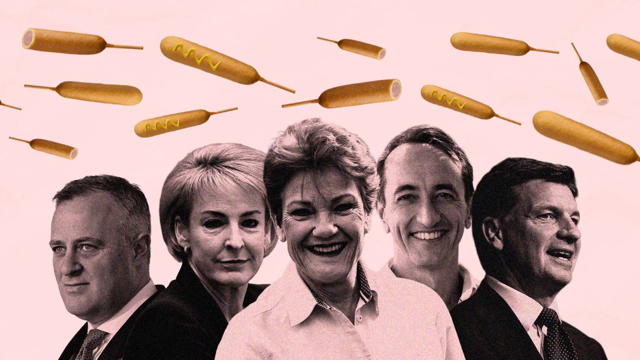Image for article Introducing Crikeys Dagwood Dog scale Just how credible are pollies small business claims?