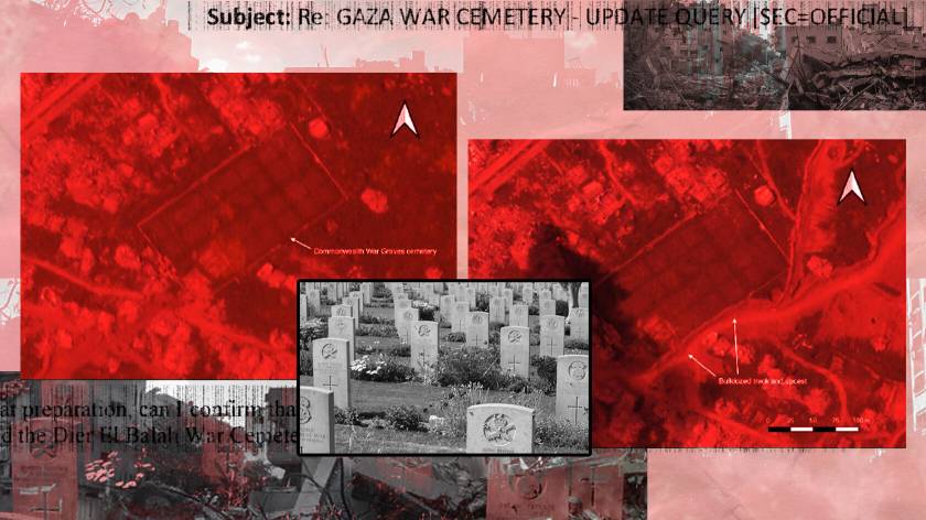 Canberra stalled release of emails on Gaza war cemetery destruction